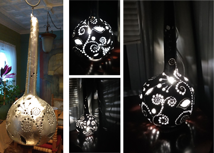 gourd lamp sculpture